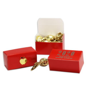 2 pc Truffle Favor Box red box