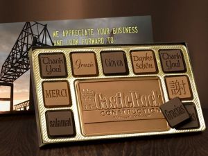 19 pc assortment logo chocolate