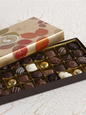 1 lb. chocolate assortment with fall wrapping paper