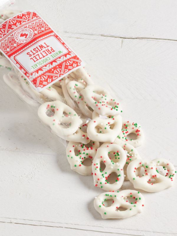 1 bag of White Chocolate Holiday Pretzels