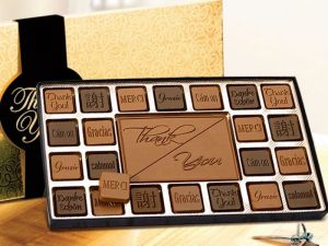 logos on 45 pc of chocolate assortment