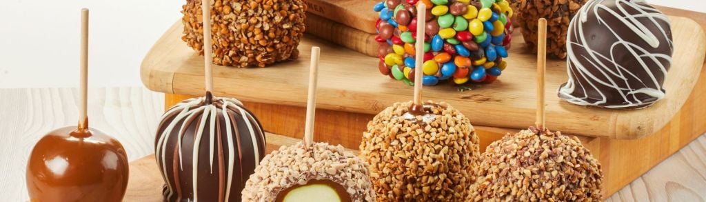 9 chocolate caramel apples