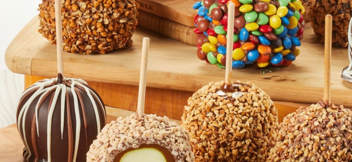 9 chocolate caramel apples