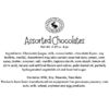 Assorted Chocolates 4pc box ingredient label