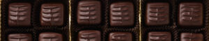 dark chocolate caramels in a box
