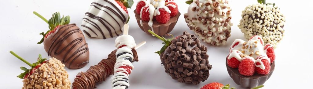 Chocolate Covered Strawberries. kabobs, cups Assortment
