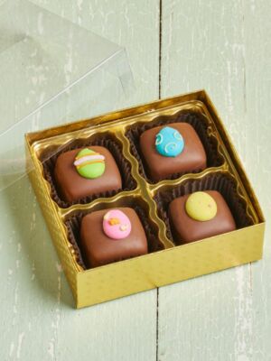 Easter Chocolate Caramels in a 4 piece box