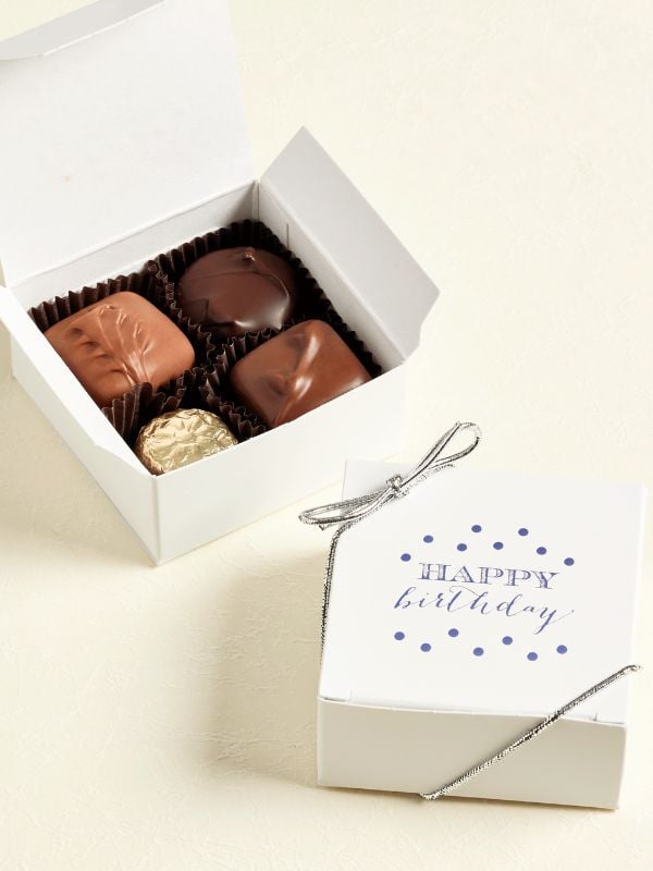 2 happy birthday chocolate favor boxes