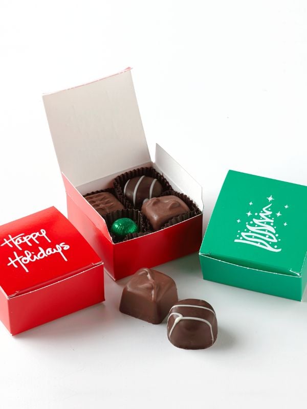 3 boxes of 4pc holiday chocolate assortments
