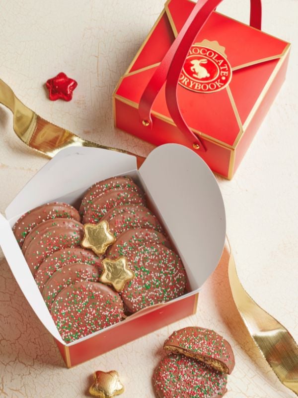 1 red Holiday Cookie Gift Box
