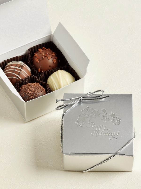 1 Holiday Truffles 4pc Box Silver