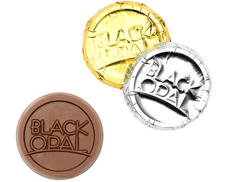 3 foiled chocolate coins