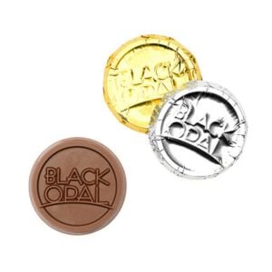 3 foiled chocolate coins