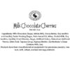 Milk Chocolate Cherries Ingredient Label