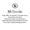 Milk Chocolate Ingredient Label