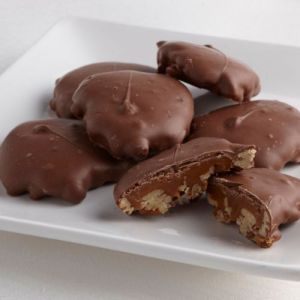 6 milk chocolate pecan turtles