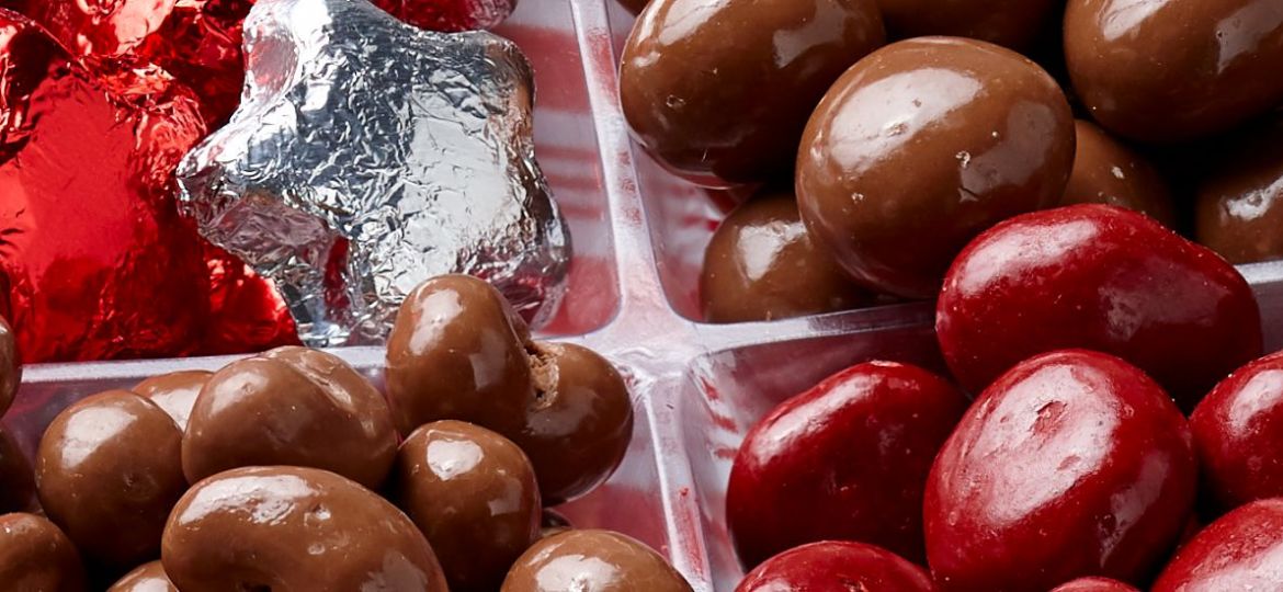 National Candy Month tray of chocolates