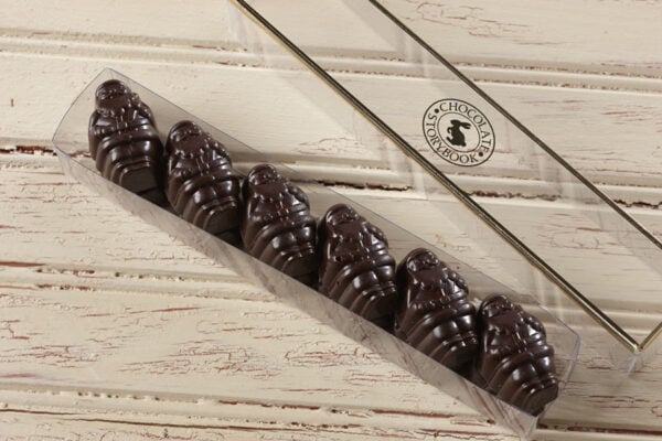 Raspberry-filled Chocolate Santas Sleeve