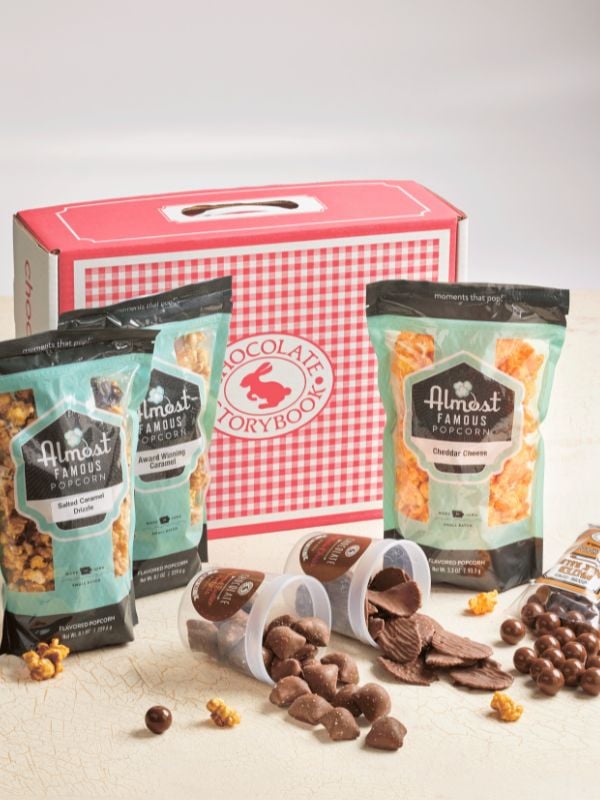 1 Snackers Chocolate Trunk with popcorn and chocolates