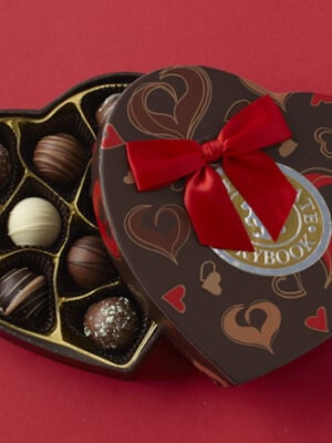 Chocolate Truffles Heart Box