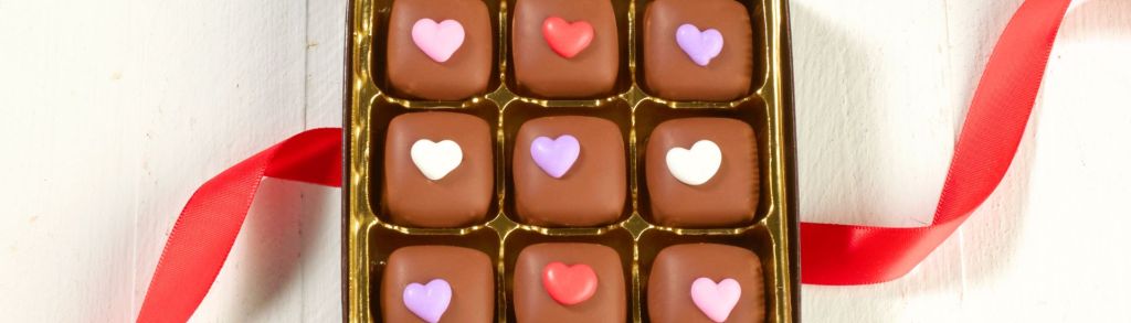 1 9pc box of milk chocolate covered caramels