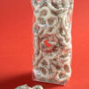 bag of white chocolate holiday pretzels coated in red, white and green sprinkles