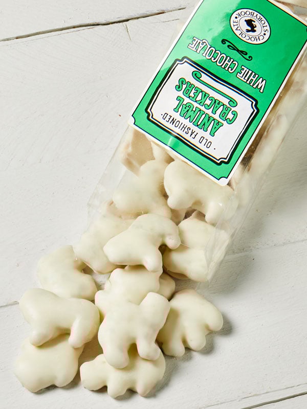 1 bag of white chocolate animal crackers