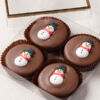 4 piece Snowmen Chocolate Sandwich Cookies